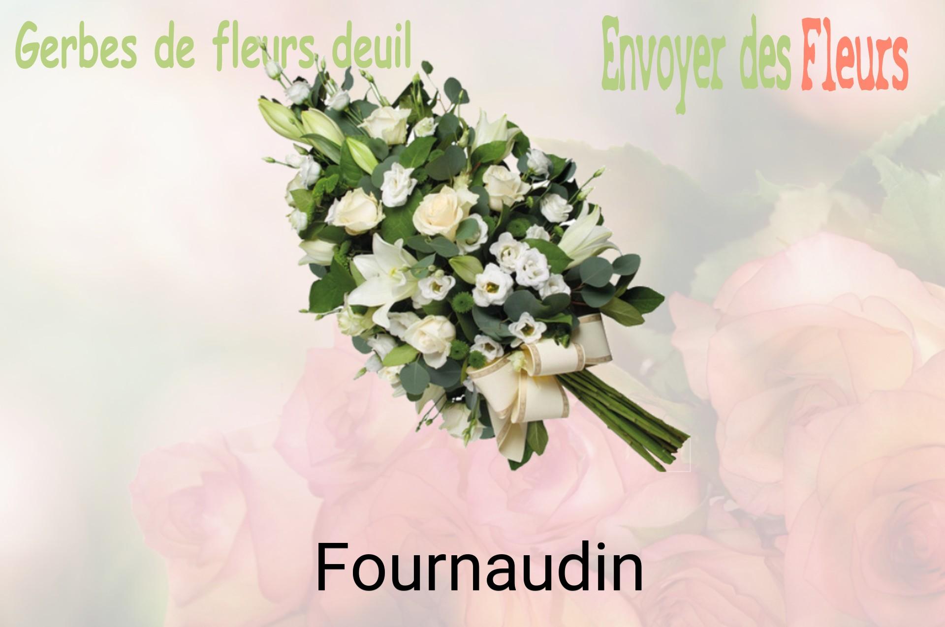 Gerbe de fleurs de deuil livrée à Fournaudin